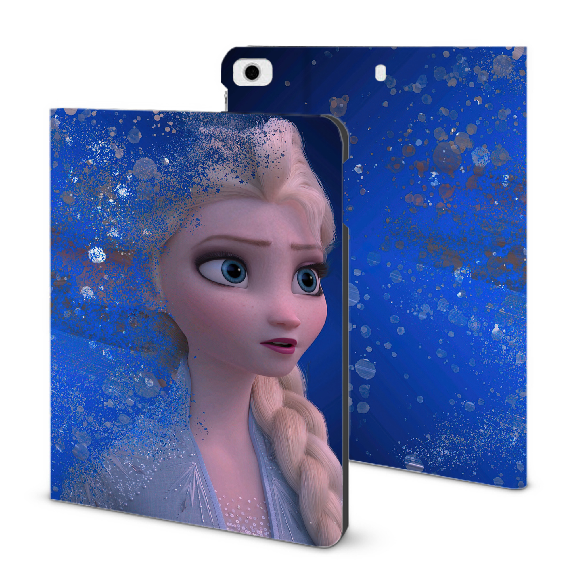 （画像用） アナと雪の女王 アンナ エルサ Frozen Anna Elsa IPad ケース ブック型 PUレザー TPU 耐衝撃 軽量 薄型 ペン収納なし 全面保護 IPad 各モデル対応